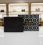 COACH DESIGNER BI FOLD MENS WALLET